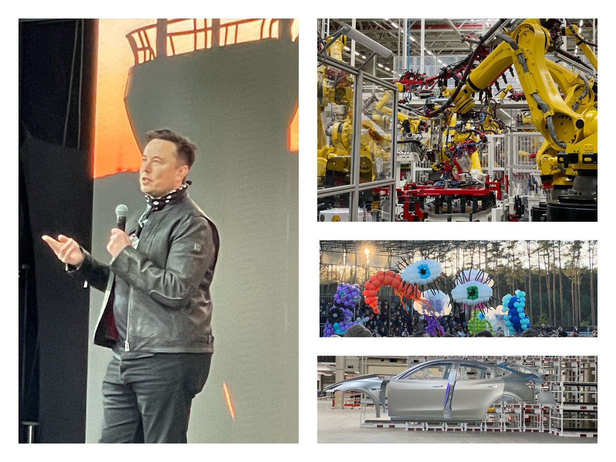 I am really impressed: Yesterday I had the pleasure to join the opening event of the new #gigafactory. And hey, this is how future can feels like 🚀 Thanks so much <a href="/elonmusk/">Elon Musk</a> for these great insights and this outstanding event 🎧👍 #tesla #GigaBerlin #GigaCountyFair