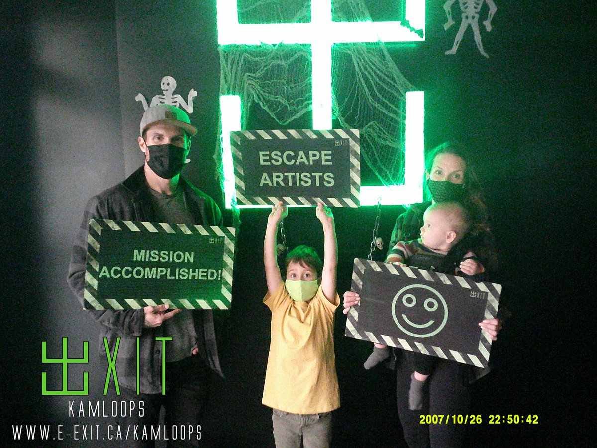 exitkamloops's tweet image. Here’s some of our awesome escapee’s from Oct 2nd- Oct 9th. Many failed and many succeeded! Test your wits today! #ExitKamloops #kamloopsescapegames
facebook.com/media/set/?set…