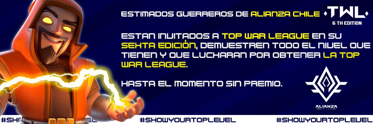 Contentos de haber sido invitados a esta edición de @TopWarLeague , ¡muchas gracias @galaxy0898 !
Ahí estaremos dándolo todo👊👊