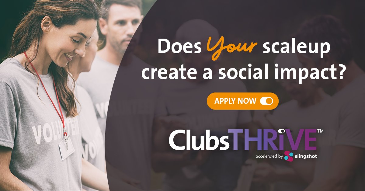 Does your #scaleup create a social impact?

Applications are open for the ClubsTHRIVE accelerator, focusing on #scaleup's that can help Clubs connect with their members, staff, and boost business through technology.

Applications close 31 Oct, learn more: clubsthrive.com.au