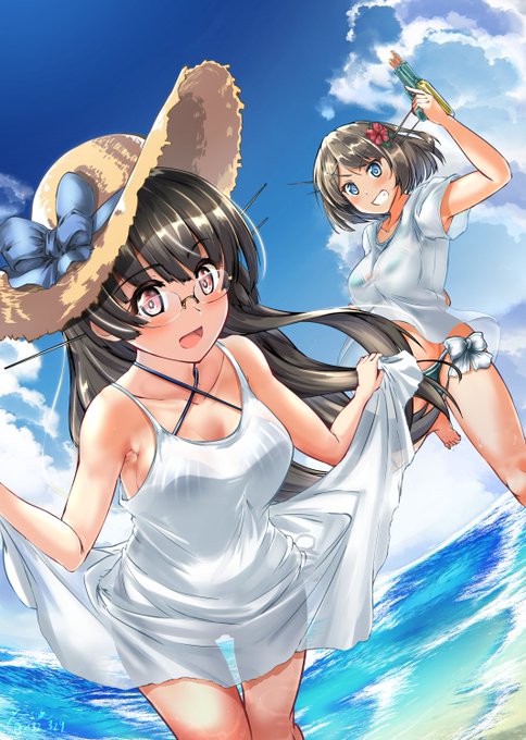 #秋だけどまだ全然暑いので水着絵再掲してもいい 