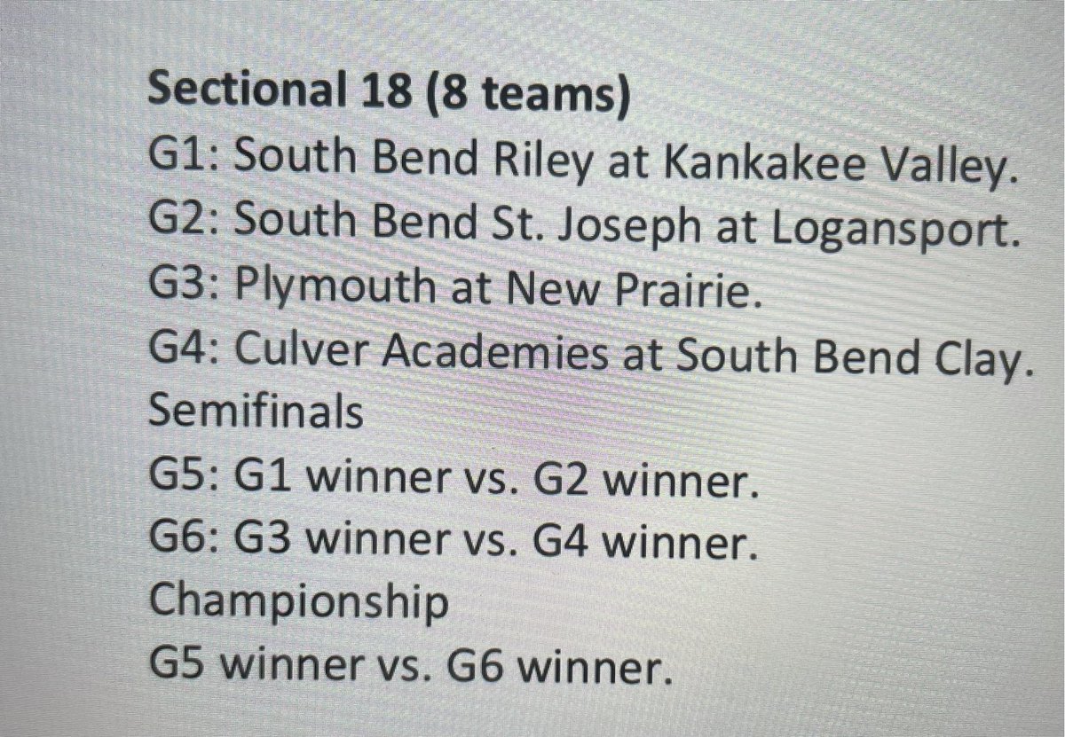 Football sectional draw