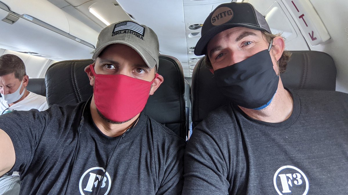 Flight attendant recognized two HIM's and moved us to the emergency exit row!  Headed back to
Big D @f3_dallas @F3Nation @f310year  @SCMattyJ #extralegroom