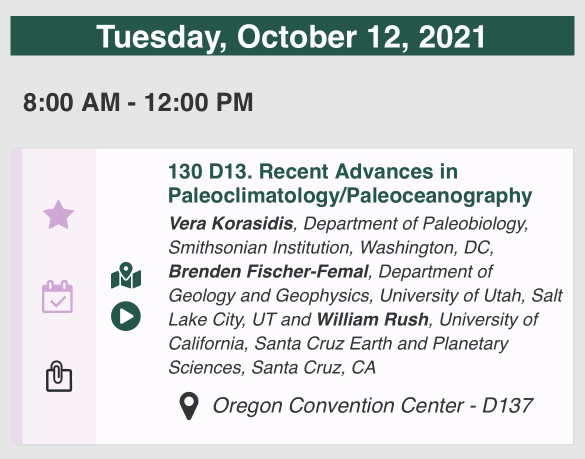 Interested in Recent #Advances in #Paleoclimatology/#Paleoceanography? Attend or tune into our <a href="/geosociety/">geosociety</a> session this Tuesday! #GSA2021
