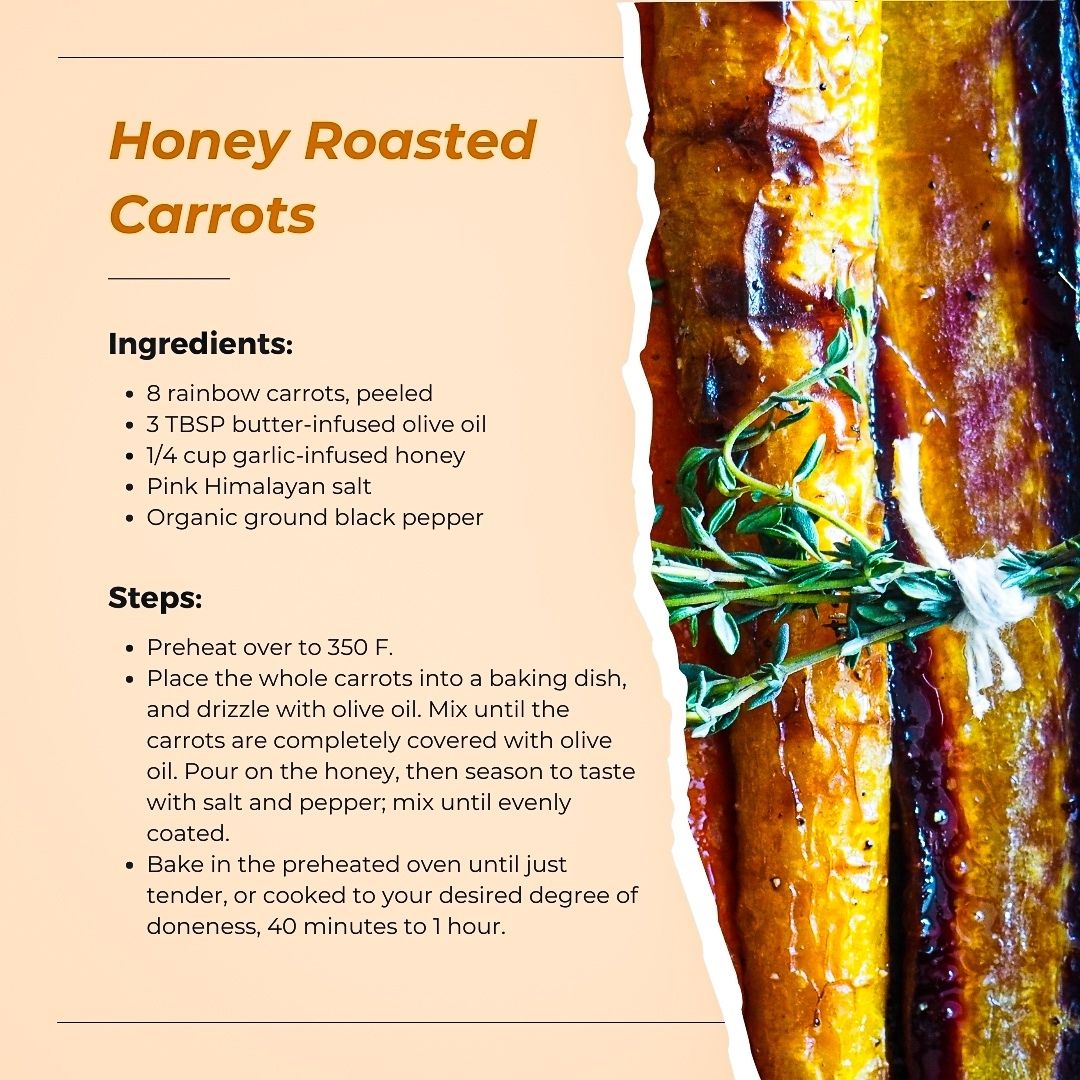 Our website is definitely stocked with all the best in seasonal fall-grown goodies! 

We hope that you consider adding this recipe to your Thanksgiving roster, and if you’ve still got room, we would love to join you for dinner! 

 #carrots #carrotrecipes #honeyglazedcarrots