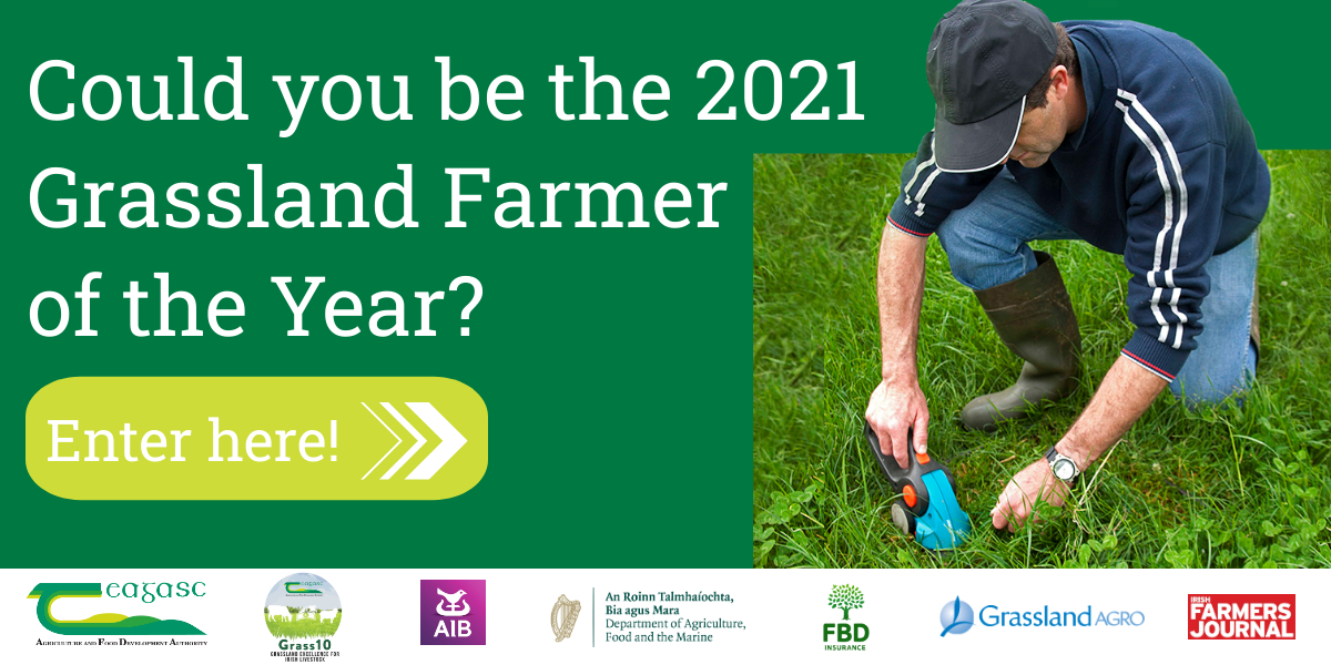 Teagasc (@teagasc) on Twitter photo Applications are open for the 2021 Grassland Farmer of the Year Competition. It will recognise & acknowledge those farmers who are achieving high levels of grass utilisation in a sustainable manner. Closing date is 18 October - Apply here bit.ly/3mzfonc <a href="/TeagascGrass10/">TeagascGrass10</a> Applications are open for the 2021 Grassland Farmer of the Year Competition. It will recognise & acknowledge those farmers who are achieving high levels of grass utilisation in a sustainable manner. Closing date is 18 October - Apply here bit.ly/3mzfonc <a href="/TeagascGrass10/">TeagascGrass10</a>