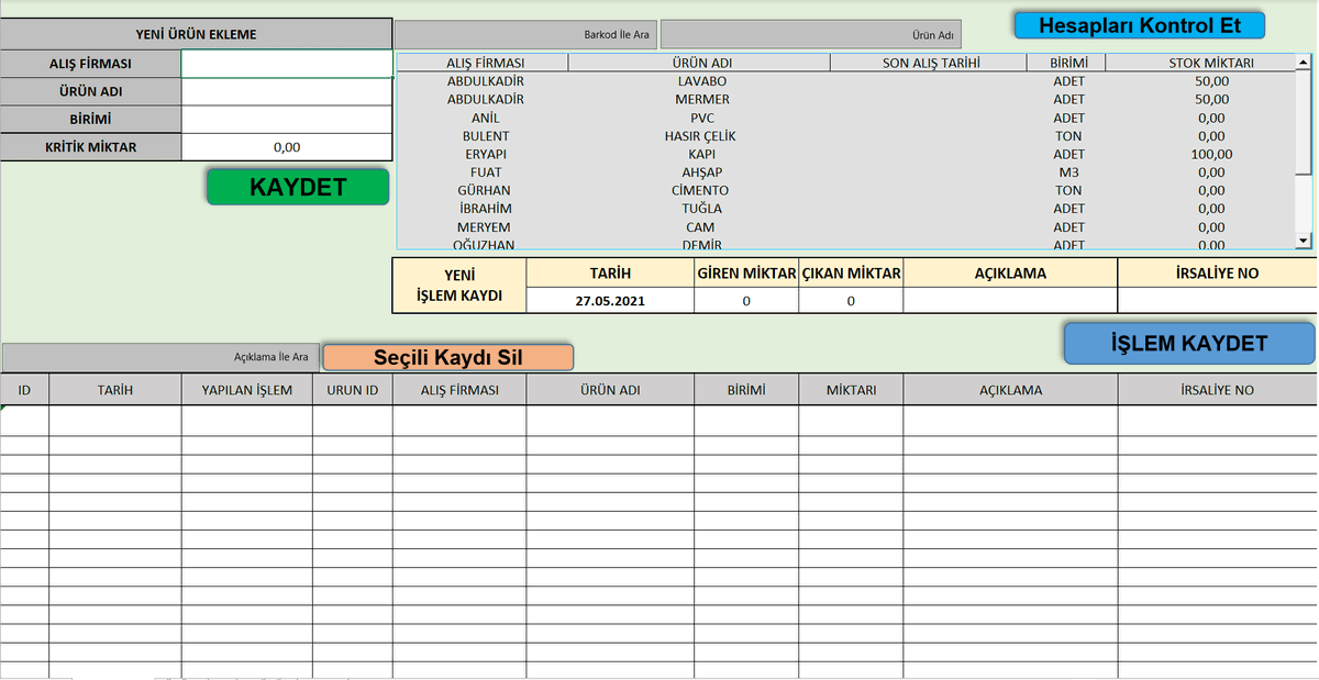 excelarsivi's tweet photo. https://t.co/q7njLwtI1O -  Basit Stok Takibi (Giriş Çıkış)
#excel #msexcel #excelarsivi #excelprogram #excelvba #stoktakip #stoktakibi https://t.co/x77logK5hm