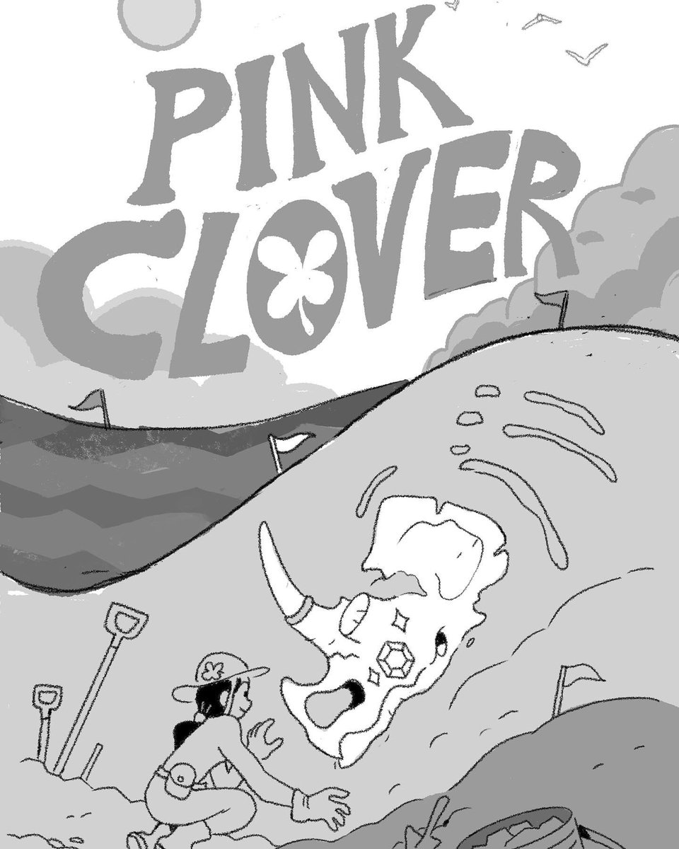 My copy of Pink Clover vol 2 came in! Thanks again to @Jaymajaym for organizing another fun Zine :) here's some process pics for the front cover 