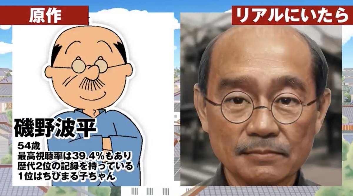【芸能】実写「サザエさん」波平役は誰に?ガチ同年代芸能人の可能性を探る : サッカーまとめラボ