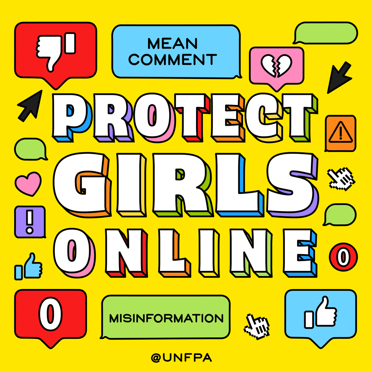 Digital violence is violence. PERIOD.

This #DayofTheGirl, join <a href="/UNFPA/">UNFPA</a> to #StandUp4HumanRights and call for an end to all forms of online abuse!

ENDviolence