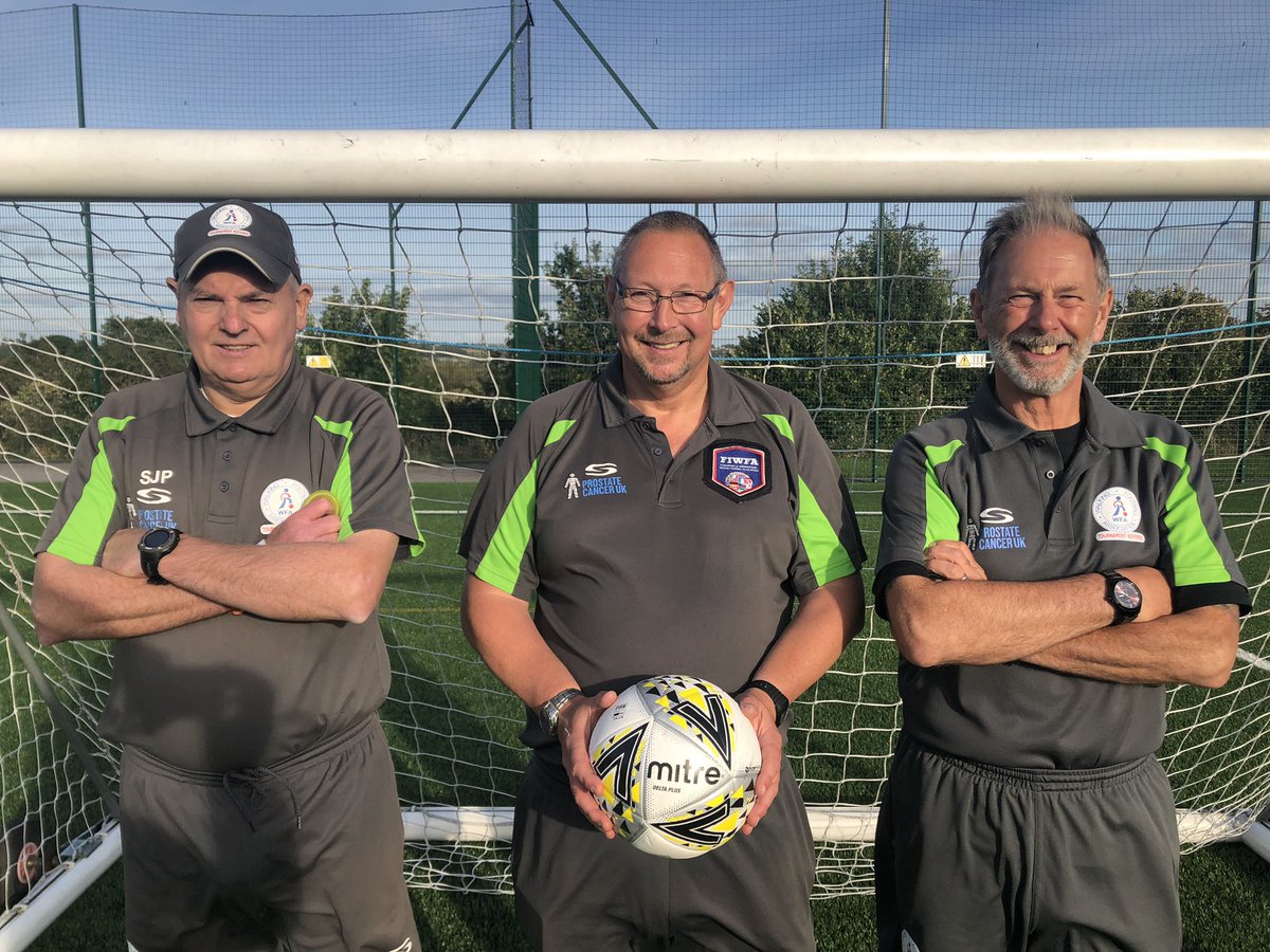 ArenaFootball_'s tweet photo. Pictured are two of our @BoltonArena Referees @steve_pitt & Steve Nethercott with their mentor @lesburgess. Both were selected for this weekends National @thewfauk Finals in Barnsley… #50s #O60s #O65s #walkingfootball @Pharmacy2U https://t.co/12ZvyuxUIE