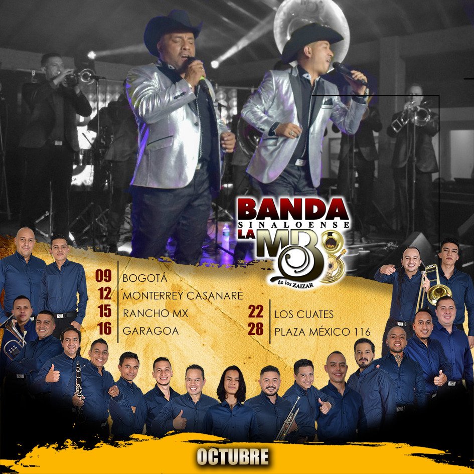 bandamboficial's tweet photo. Programate con la #bandalamb este mes de octubre a todo desmadre 🥃🍻🎶 #lamamadelasbandas https://t.co/BQfLcgpnRW