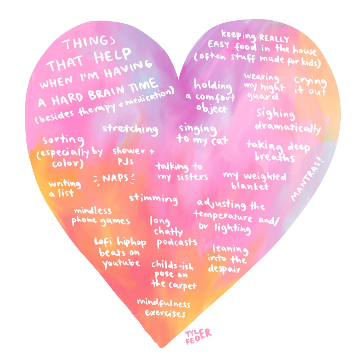 Happy and/or sad and/or anxious and/or overwhelmed #WorldMentalHealthDay friends! Here's a buncha art I made today :) 