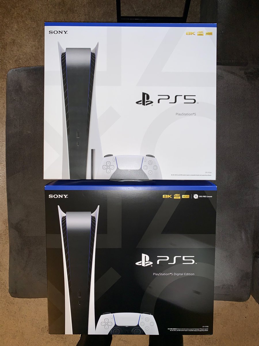 koosh202's tweet image. Bestbuy run and done. Needed some batteries 🔋 but came out with these PS5s…🤷🏻‍♂️🤣🤣 #sundaydubs #ps5vibes