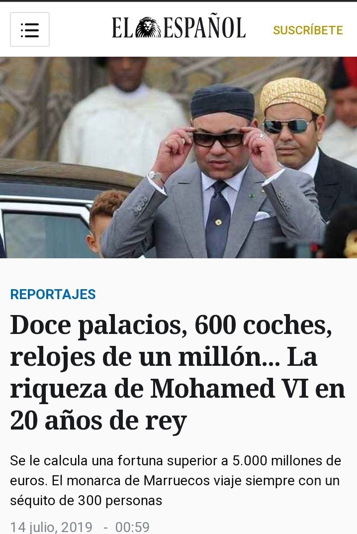 Morpheus11M2004's tweet photo. @taherouazzani @Docsmers @wawisamaroc @CNIntel @oscarclave @Rafael010010 @MI_6 @ANTONGAR961 Ya lo creo, los de la Real Familia Alauí, PUESTA por la CIA en el trono matando a #BenBarca
El Rey en Marruecos es la FORTUNA MAYOR del País, una de las mayores del mundo ...y tiene el cuajó de hablar del nuestro que es un ladronzuelo al lado de MhVI
https://t.co/HP3BqO1F1J https://t.co/UOJbM6jA0u