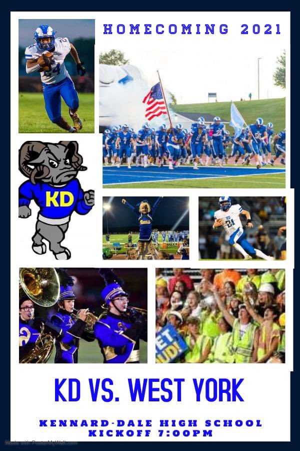 KDRamsFootball's tweet photo. HOMECOMING FRIDAY! KICKOFF 7PM! https://t.co/tDhlPW6Box