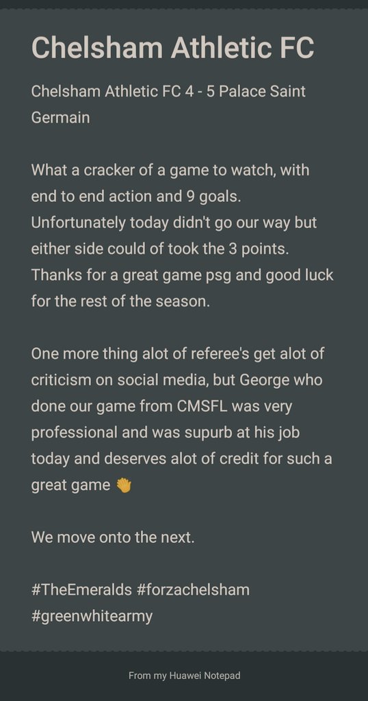 #TheEmeralds #forzachelsham #greenwhitearmy <a href="/palacestgermain/">Palace Saint Germain</a> <a href="/CMSFL_/">CMSFL</a>