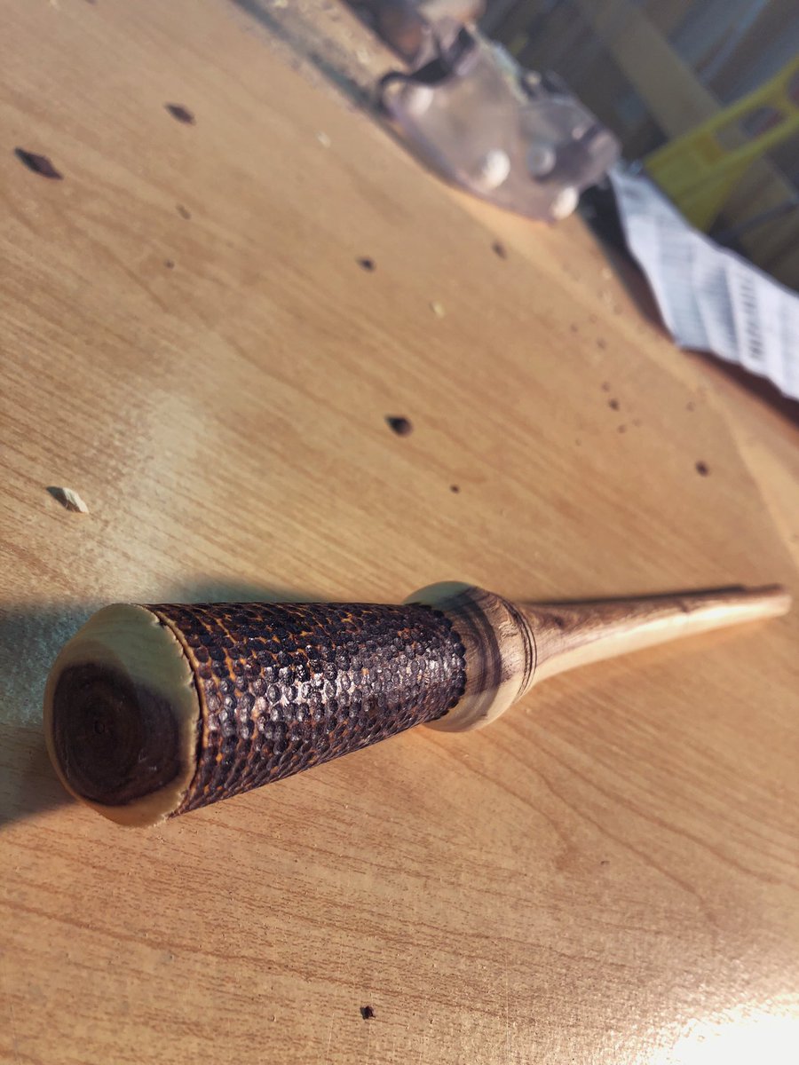 JosephDavisEDU's tweet photo. My first wood turning project was a success! #WandMaking https://t.co/BohGX0ceOK