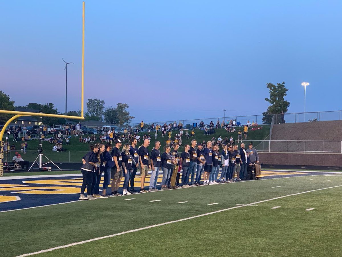We recognized our Honorary Eagles after the first quarter at the Homecoming game. These are HS teachers selected by each Varsity player. They wear an “Embrace the Process” jersey on game days and were invited to join our players for their team dinner the night before Homecoming.