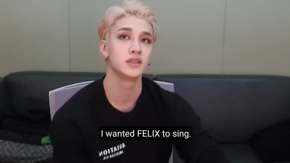 4.2 씩 (SSICK)↬ bridge:└ Chan made a bridge while thinking of Felix and they sang it together