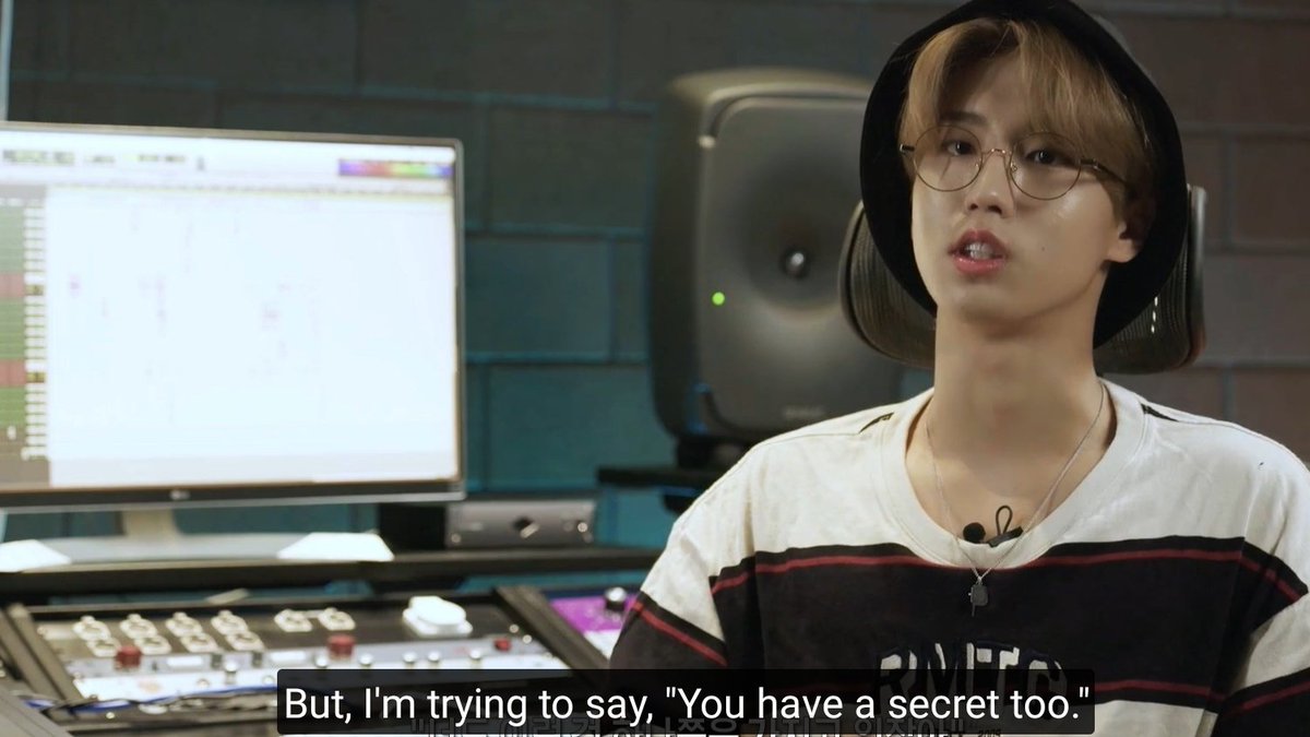 8. 말할 수 없는 비밀 (SECRET SECRET)↬ Han: "everyone has at least one secret. even if you tell your secret it might not to make you feel better. you might be afraid of showing your weakness. i am trying to say, you have secret too".└ lyrics that a lot of people can relate to