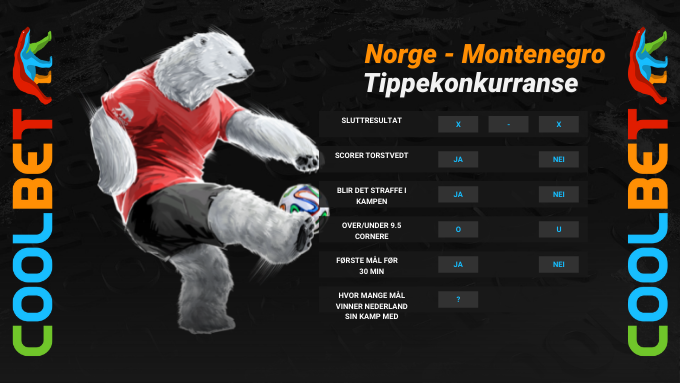 CoolbetGames's tweet photo. 🇳🇴Norge - Montenegro🇲🇪
En ekstremt viktig kamp om VM håpet skal leve videre.
Vi kjører en tippekonk på kampen.
Alle med full pott vinner #oddsbonus
Om ingen klarer 6 av 6 vinner 2 av de med flest rett premien.
🔁+ svar på alle 6 spørsmålene (se bildet)

#WorldCupQualifiers #2fx https://t.co/FtiyTc6kfa