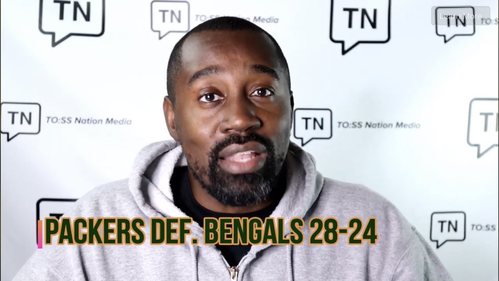 the20double's tweet photo. Remember: It does not matter the score. (Or missed field goals.) All that matters is I said the Packers would defeat the Bengals. #QuickTOSS #Packers #NFL https://t.co/C6rDTW8F3a