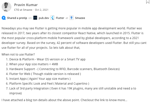 stackshareio's tweet photo. "Nowadays you may see @FlutterDev is getting more popular in mobile app development world." - @pravindia1996 of @smazeestudio

https://t.co/mNBHWliE1r https://t.co/QW5Cl4EJvS