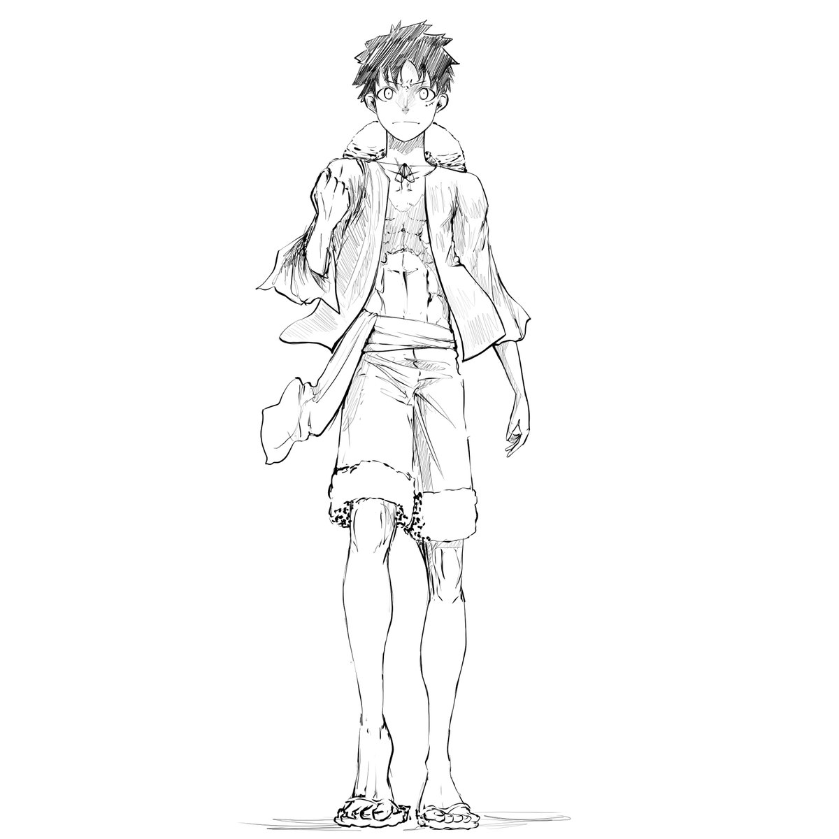 BLINDo_o's tweet photo. Quick sketches of Monkey D. Luffy from Eiichiro Oda's #ONEPIECE (3/4) https://t.co/mKi1tNSjLE