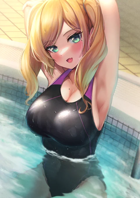 金髪ギャルちゃんと温水プールでリラックス
「どこ見てんのよ～えっちぃ～」って言われたい 