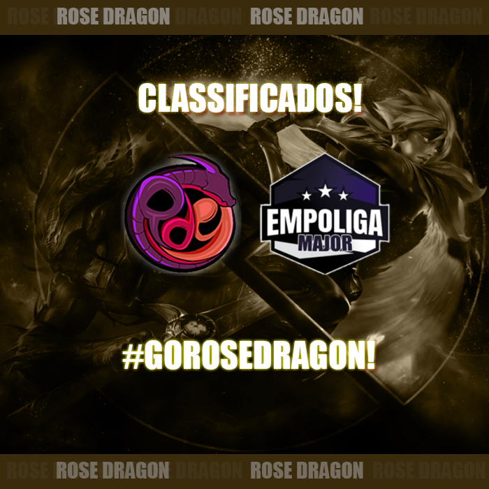 RoseDragonBR's tweet photo. Classificados para a Empoliga Major B! Obrigado a todos pela torcida e por toda energia positiva, é uma gratificação imensa participar de um campeonato tão vantajoso e com passagens de ótimos players e ótimas equipes. #GORDG #TudoRoxo @empoligaoficial @ViniEmpoliga ❤️ https://t.co/h2R6bmJ8QA