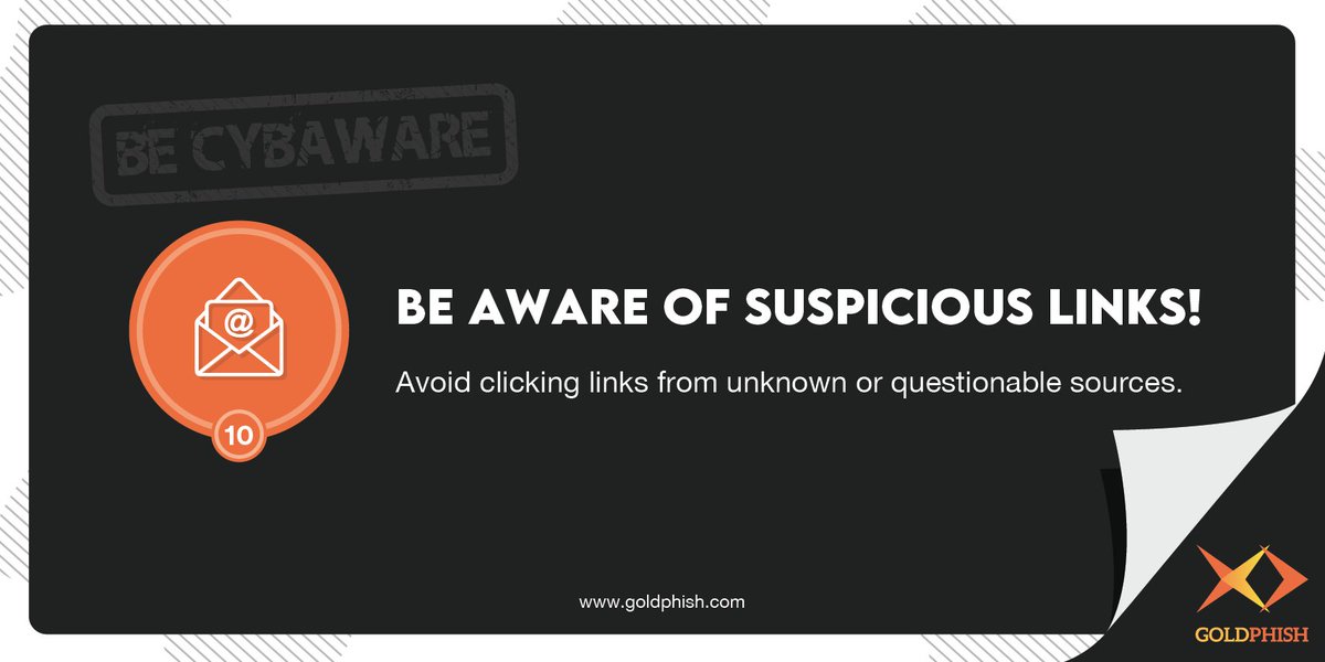 GoldPhishCyber's tweet photo. When clicking an unknown link, you may be taken to a fake website which looks legitimate where fraudsters may carry out a fraudulent transaction.
.
#cybersecurityawarenessmonth #CSAM #cybersecmonth #BeCyberSmart #BeCybaware #GoldPhish #31daysofcyber https://t.co/M6zytTV88S
