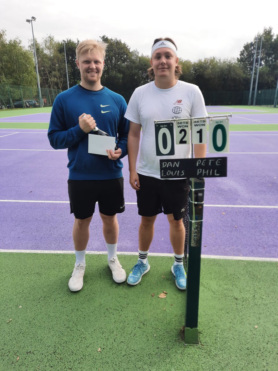 Congratulations to our 2021 Doubles Club Champions! 

Men - Dan Gray and Louis Froome
Ladies - Wendy Burnston and Becky Bunton
Mixed - Wendy Burnston and Phil Ratcliffe

Thank you to all of the members who made the Club Championships such a success this year.