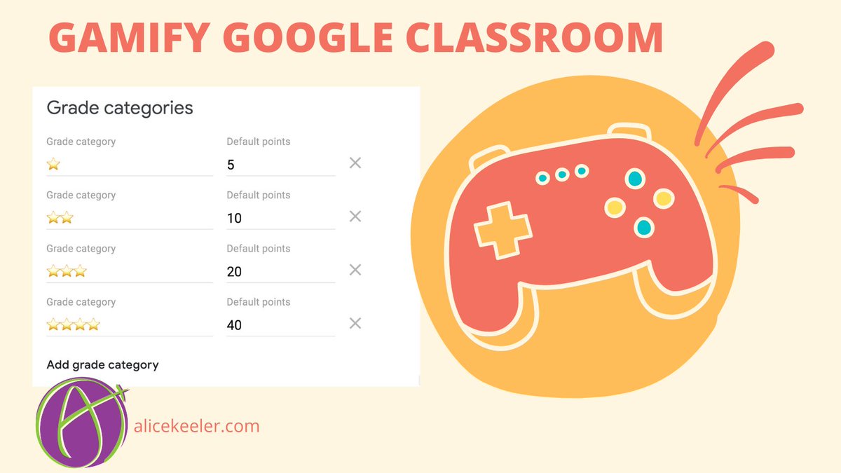 alicekeeler's tweet photo. Gamify Google Classroom by hacking the Grading Categories to be stars (emoji's) 

#googleEDU #googleClassroom #gamification https://t.co/b0AEYD9kPO