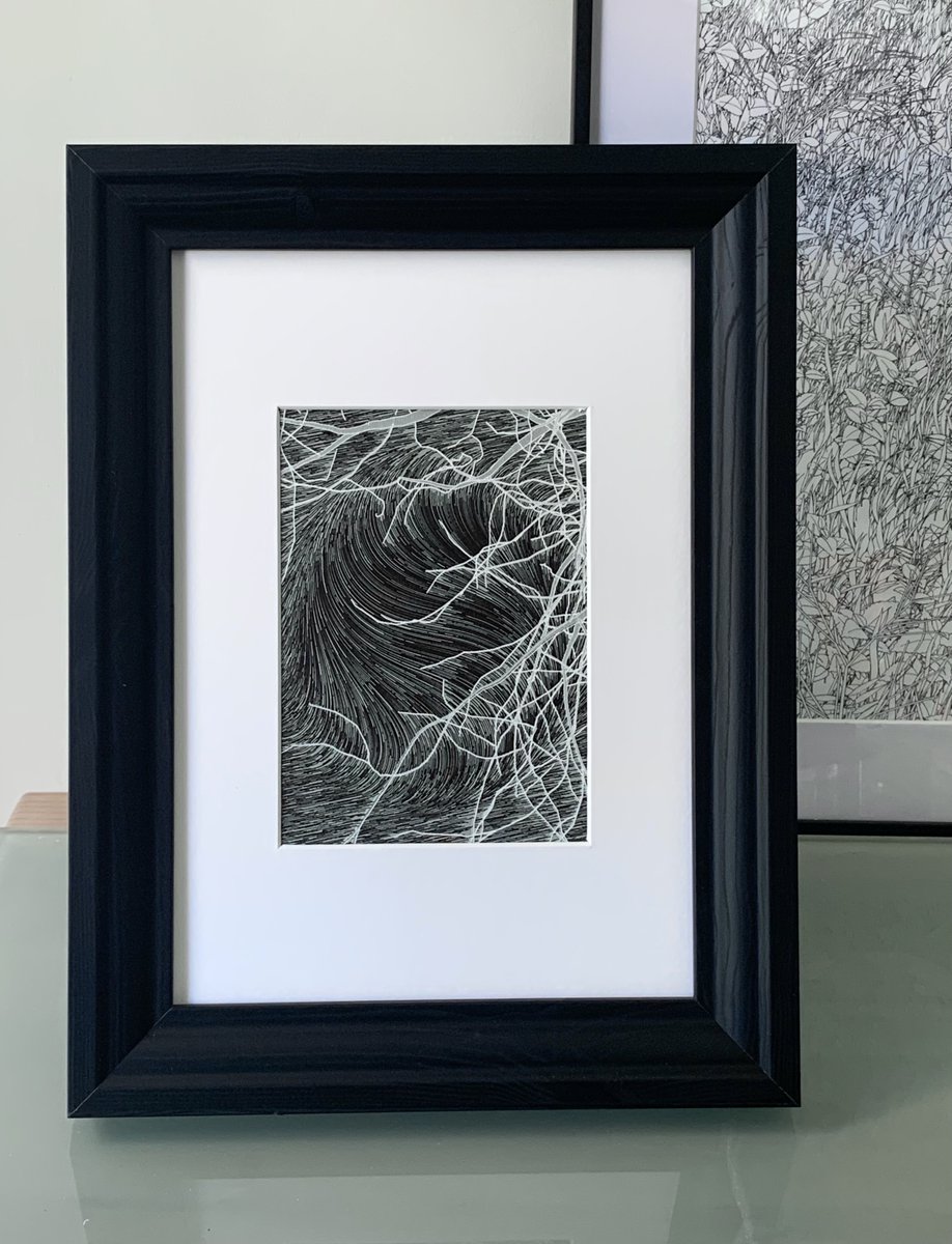 zancan's tweet image. when your head gets dizzy you should keep your feet on the ground and enjoy the simple, earthly matters like the endearing sight of a roots design wrapped in a wooden frame from ikea.
#plottertwitter #generativedrawing