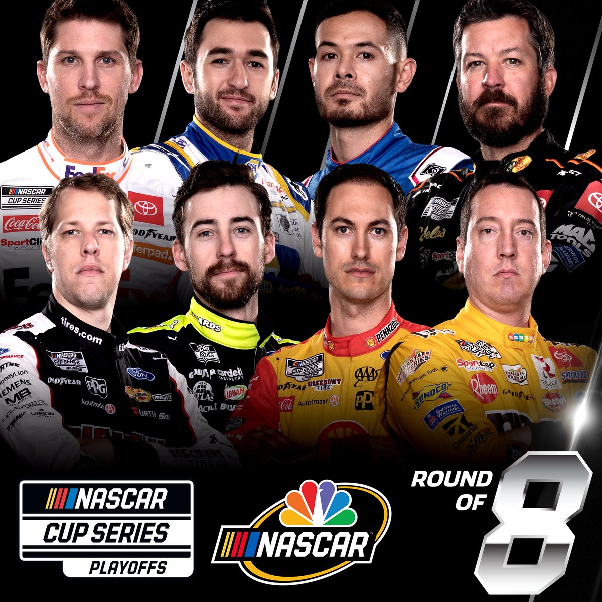 RETWEET if your favorite <a href="/NASCAR/">NASCAR</a> driver advanced to the next round of the #NASCARPlayoffs!

@DennyHamlin, <a href="/chaseelliott/">Chase Elliott</a>, <a href="/KyleLarsonRacin/">Kyle Larson</a>, <a href="/MartinTruex_Jr/">Martin Truex Jr.</a>, <a href="/keselowski/">Brad Keselowski</a>, <a href="/Blaney/">Ryan Blaney</a>, <a href="/joeylogano/">Joey Logano</a> and <a href="/KyleBusch/">Kyle Busch</a> make up your Round of 8!