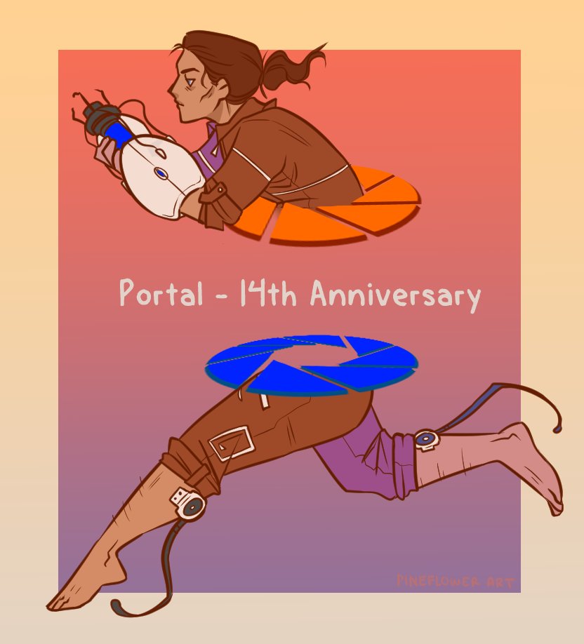 pineflowerart's tweet photo. 14 Years of Portal https://t.co/QkNCGESiZi
