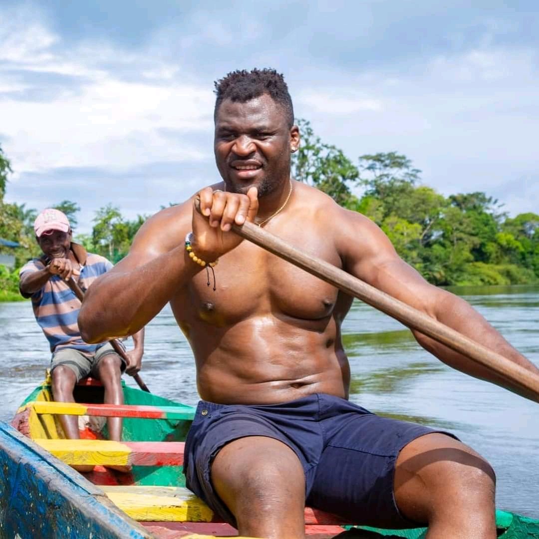factfindermedia's tweet photo. @francis_ngannou padding in the Lobe river in Kribi-Cameroon.
He recalls his struggles in the sea to get to Europe.#LifeInStages
From nothing to MMA Champion
#BreakingBounds https://t.co/tLSFo7Wccu