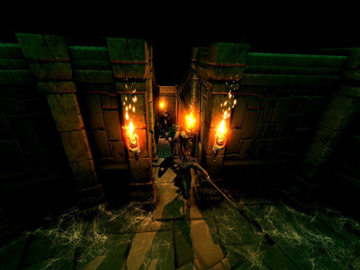 Which of these should be the cover photo for Gremlin Brothers Chapter 3 of the Splintered World Campaign? (a) the guys looking into the blue cavern (b) the top down view of the same thing or (c) the party coming out of the narrow passage #pathfinder, #dnd, #ttrpg, #adventurepath