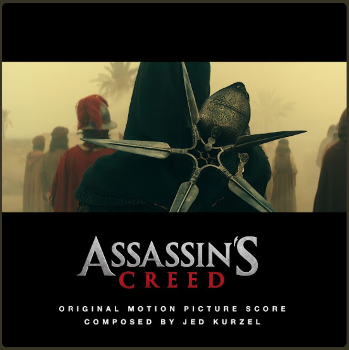 Listened to the soundtrack for @AssassinsMovie by #JedKurzel. This was a unique experience as Jed worked with his brother Justin on the movie as the composer.

My favorites are The Cure for Violence as it blends into The Bleeding Effect. I would recommend for fans of the film.