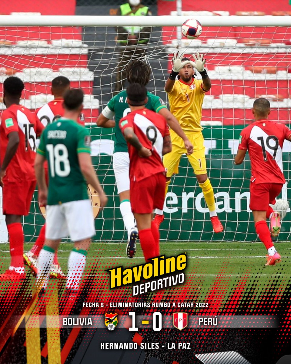 havolinedeport's tweet photo. 🟢¡TRIUNFO DE LOS DEL ALTIPLANO!🟢
#Bolivia🇧🇴 derrotó por la mínima diferencia a #Perú🇵🇪 en La Paz, por la Fecha 5⃣ de las Eliminatorias Sudamericanas.
⚽️Ramiro Vaca fue el autor del gol🇧🇴
🟥Henry Vaca fue expulsado🇧🇴
#Fecha5 #EliminatoriasQatar2022 #BOLPER https://t.co/oISTkOAK44