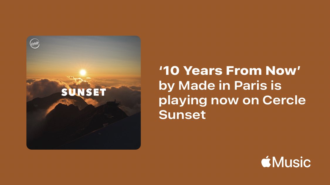 10 Years From Now with ⁦<a href="/CercleMusic/">Cercle</a>⁩ <a href="/AppleMusic/">Apple Music</a>. Thanks for listening!
music.lnk.to/5jTYn7 cc: ⁦<a href="/Lane8music/">Lane 8</a>⁩ / This Never Happened
