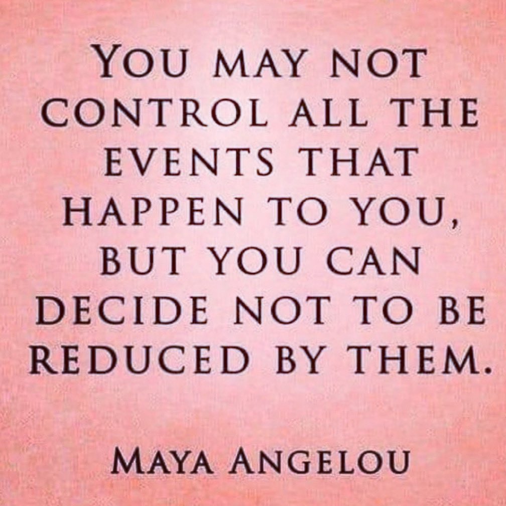So very true #Calm #React #ThinkPositive #MayaAngelou #ReleaseControl #StayGrounded #StayPositive xxx