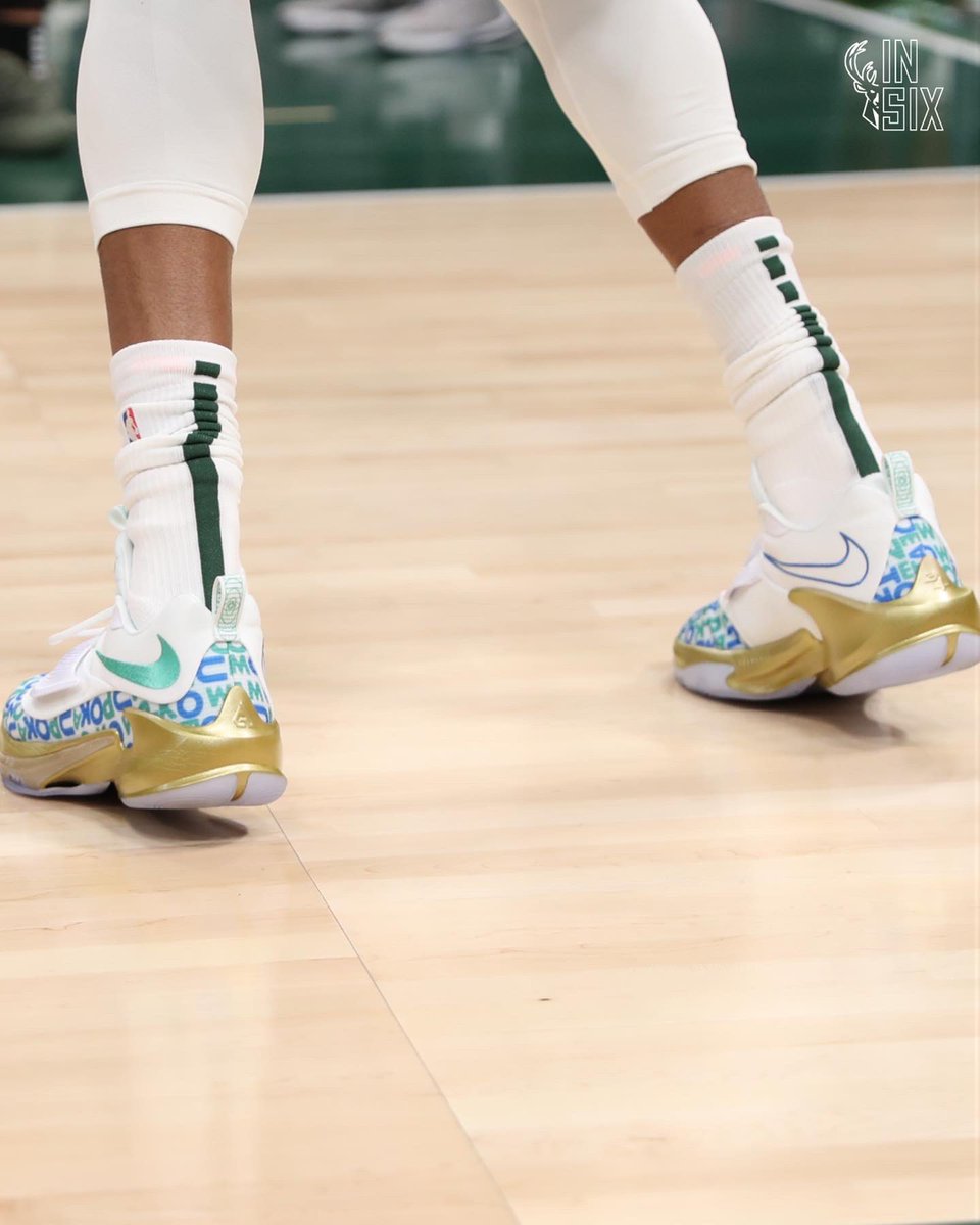 BucksInSix's tweet photo. ‘Alphabet’ Zoom Freak 3’s and it’s only the preseason. Wow. https://t.co/yG7H0UzNkx