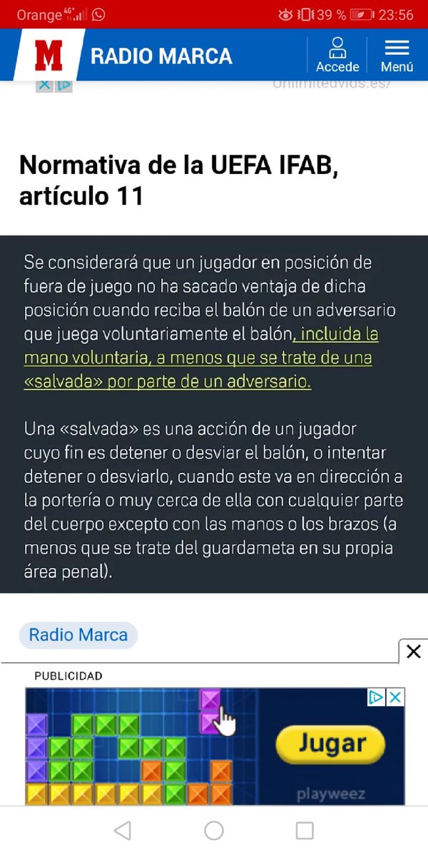 CBRS80's tweet photo. @elchiringuitotv Esta norma aclara que es fuera de juego. Comentadlo en el programa porque aclara todo. https://t.co/13n7GwXDHB
