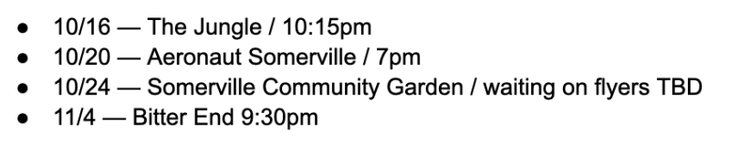 screenshot with some upcoming shows — more details veeeery soon