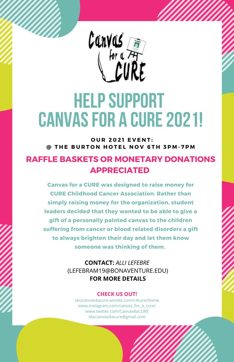 Canvas4aCURE's tweet photo. Please share with family and friends! ☺️ Any and all donations are greatly appreciated. https://t.co/yTFWvOYbiz