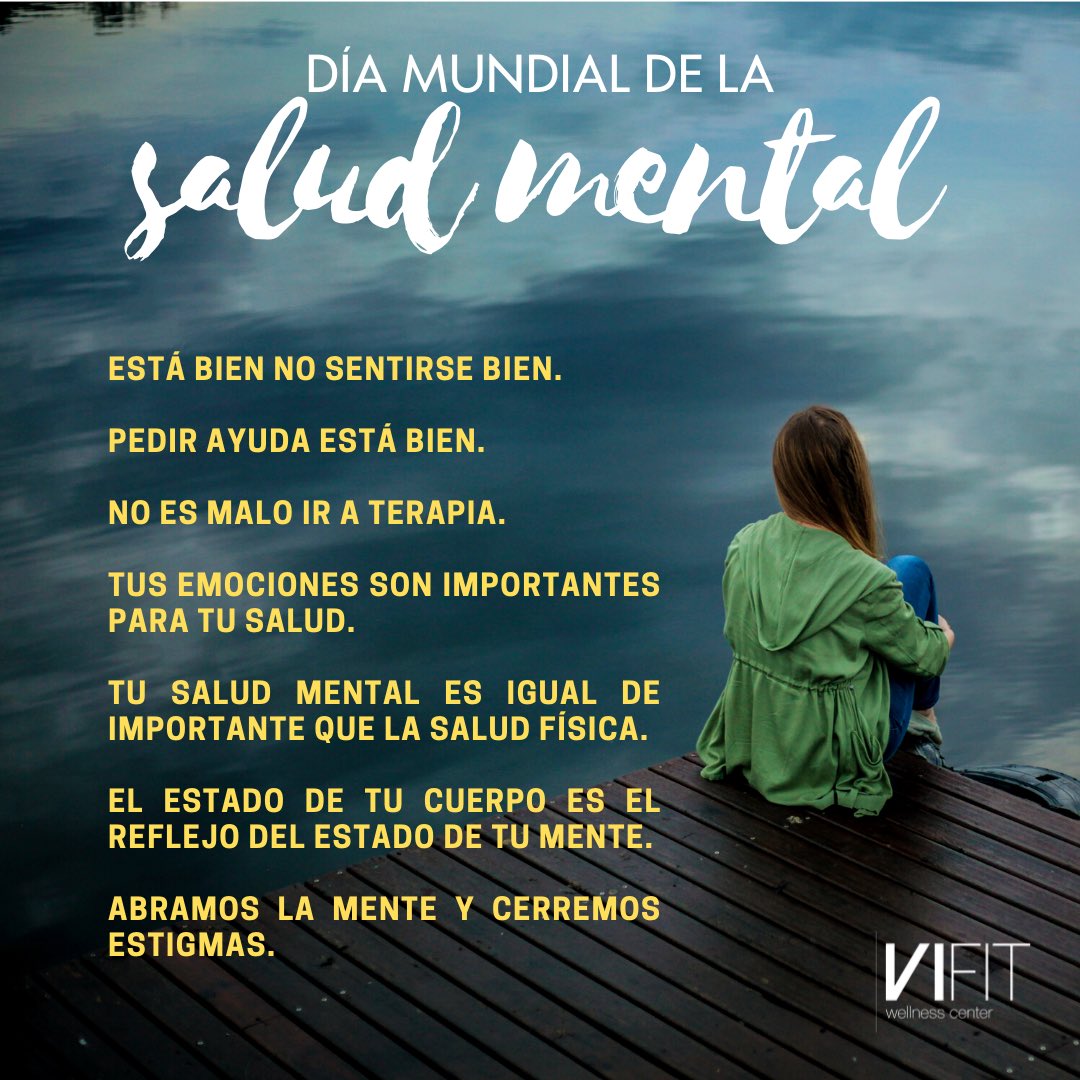 Hoy es el Día Mundial de la Salud Mental 🧠

La Salud Mental es igual de importante que nuestra salud física y ambas están estrechamente ligadas, lo que afecta nuestra mente puede verse reflejado en nuestro cuerpo.

#diamundialdelasaludmental #saludmental