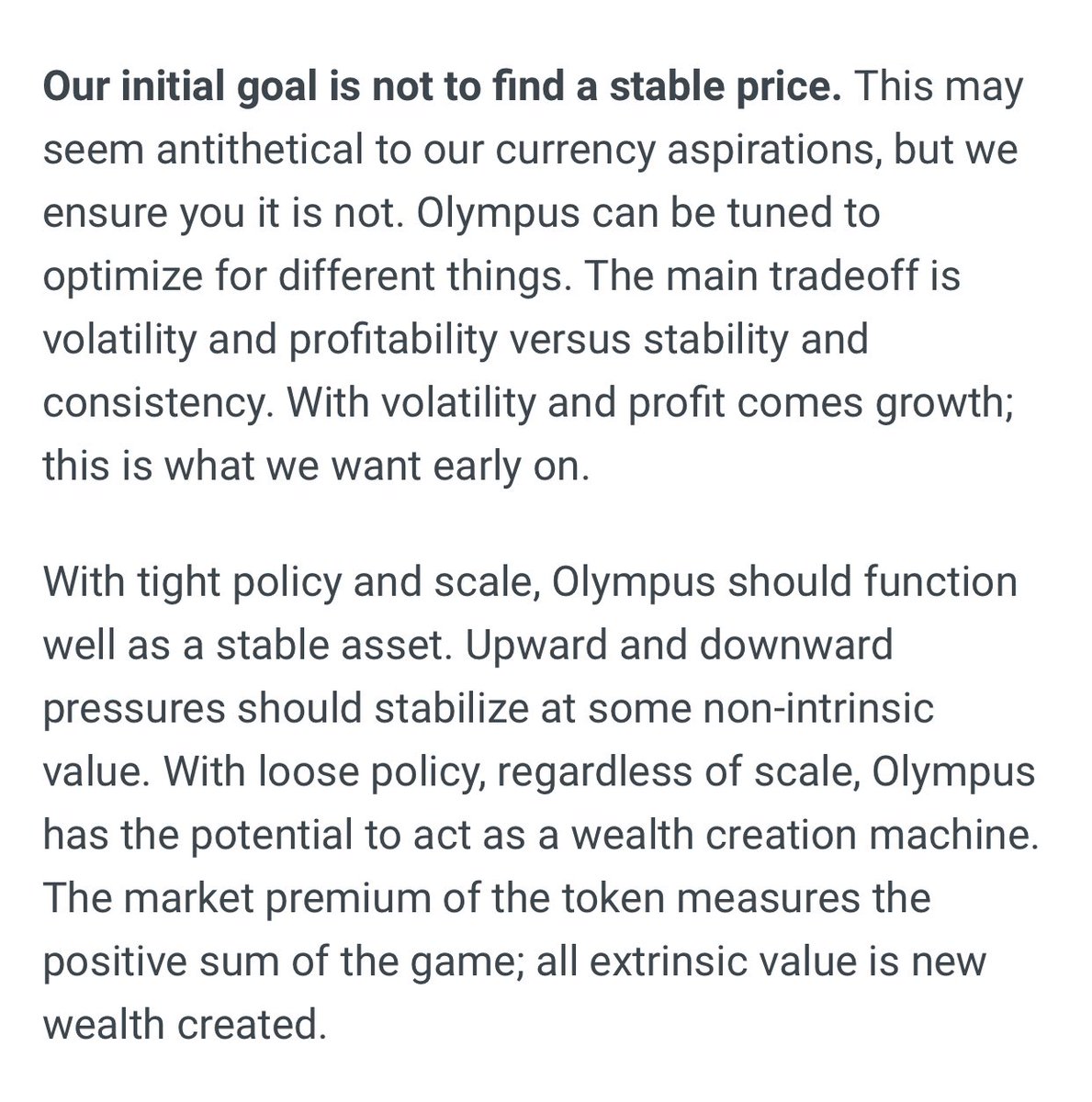 How is OHM supposed to be a stable currency you ask? Check the docs. Growth  first, stability later.