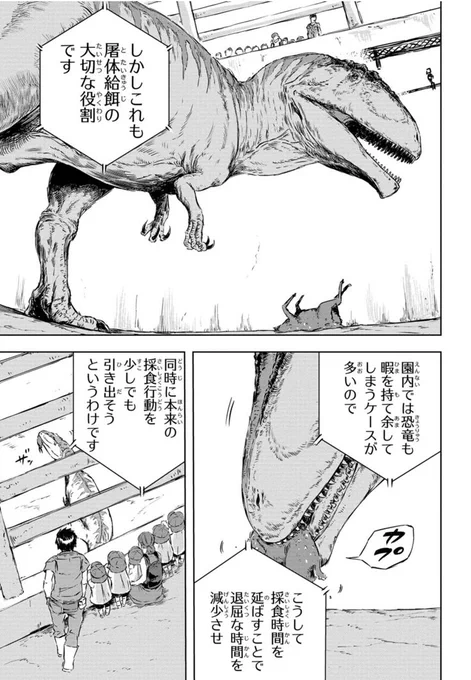 さらに細かく付け加えると、飼育面積がそれぞれの個体に適した十分な広さかというと、ディノランドは恐竜ブームに乗って建設された背景がある為、動物福祉の議論も研鑽も乏しく、もちろん十分とは言えないでしょう。しかしその中で出来る限り問題を解決していくしかありません。 